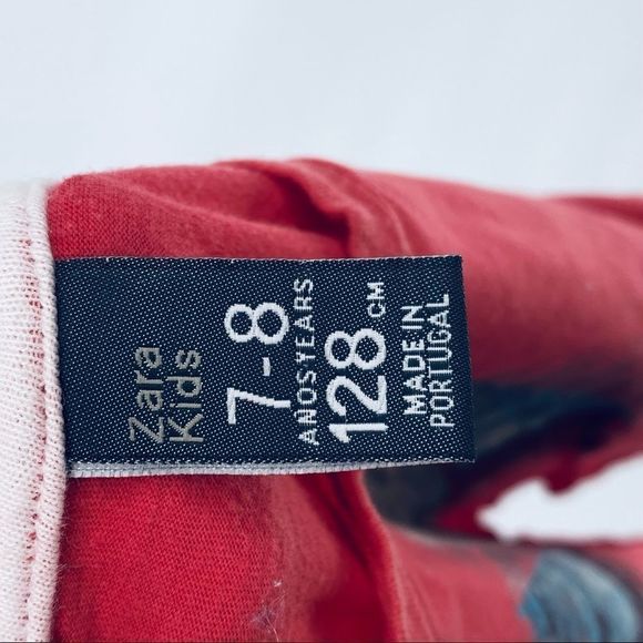 🐱Zara Bali Red Short Sleeve Tee sz 7-8Y {Z} - Picture 2 of 4
